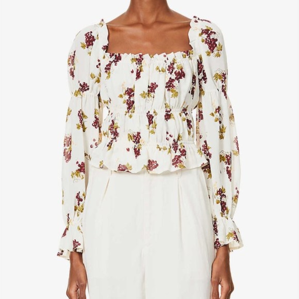 Reformation Amarena Floral Top Size Large